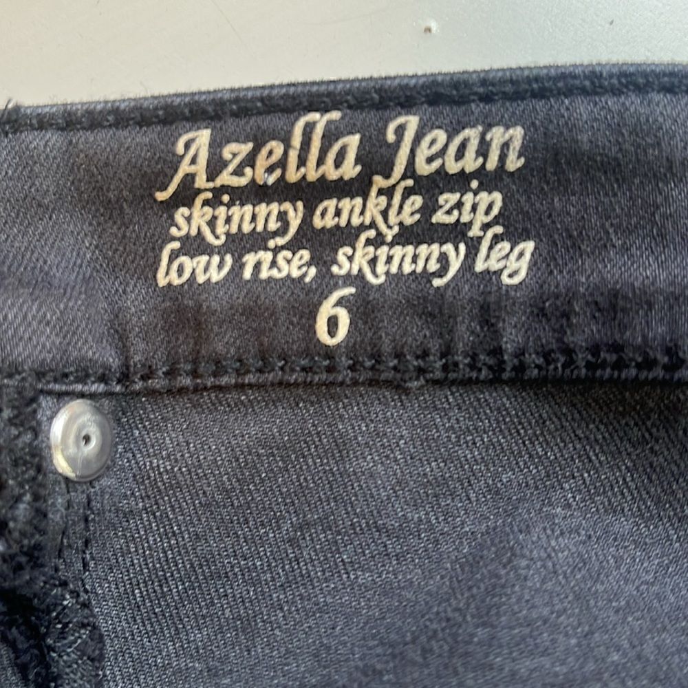 Ellie Tahari Azella Black coated denim waxed skinny jean Legging 6 - Picture 5 of 8